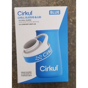 Cirkul‎ Chill Sleeve & Comfort-Grip Lid for 22 oz Bottle Blue replacement reuse